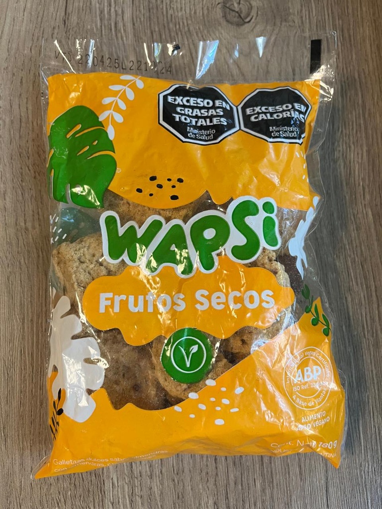 Galletitas veganas Frutos secos 180g Wapsi