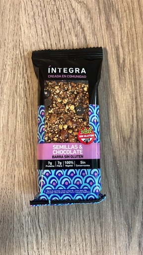 [barrita_INTEGRA27g] Barrita sin gluten Chocolate 27g Integra