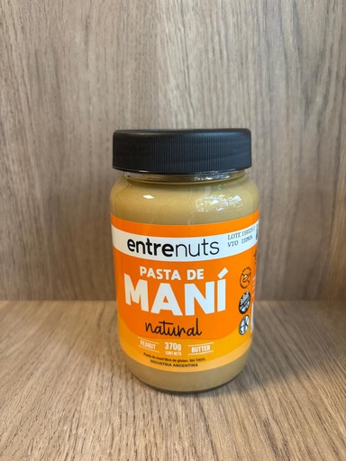 [cremamani_entrenutsNatural] Pasta de maní Natural 400g Entre nuts